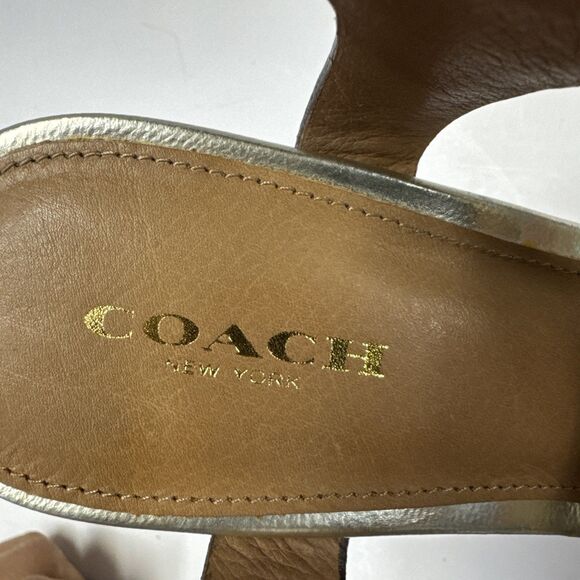 Coach Dani Q1862 Gold Metallic Women's SZ 8 Stiletto - Picture 10 of 11